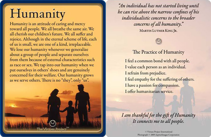 what is the best definition of humanity